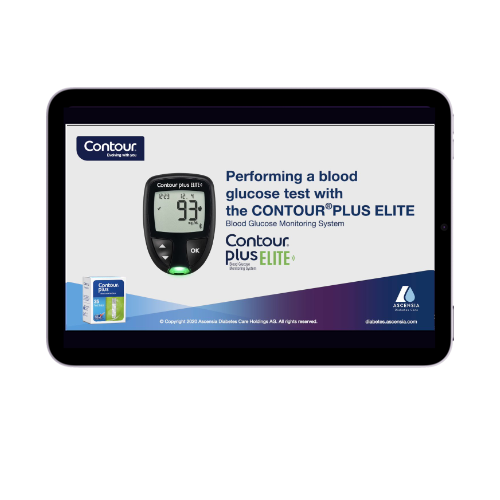 Image of tablet playing instructional video