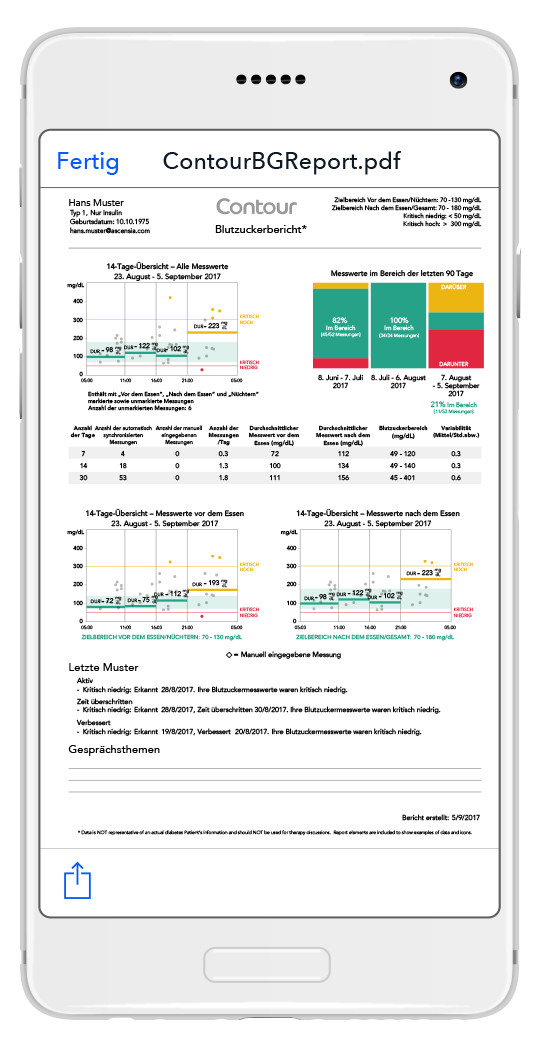 Download your results on your phone